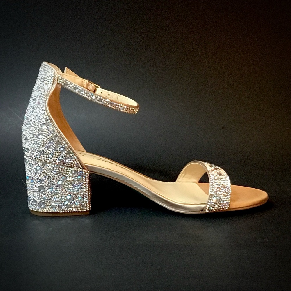 Blue by Betsey Johnson ‘Mari’ Heeled Sandals in Champagne - Picture 11 of 16